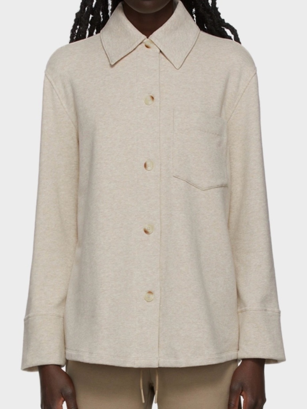 Vince Oversized Shirt Jacket Sz S White Sand
